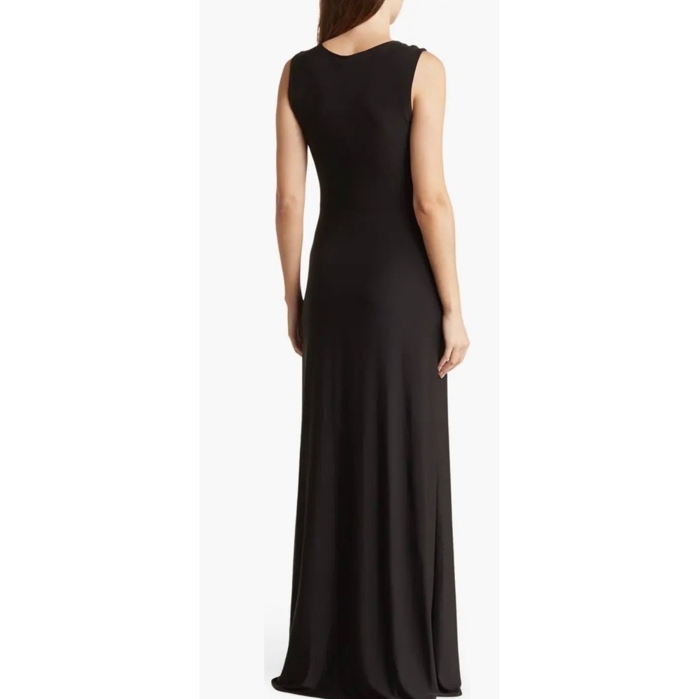 Love By Design "Josetta" Black Cutout Maxi Dress – Size M – Twist Front - Picture 2 of 7